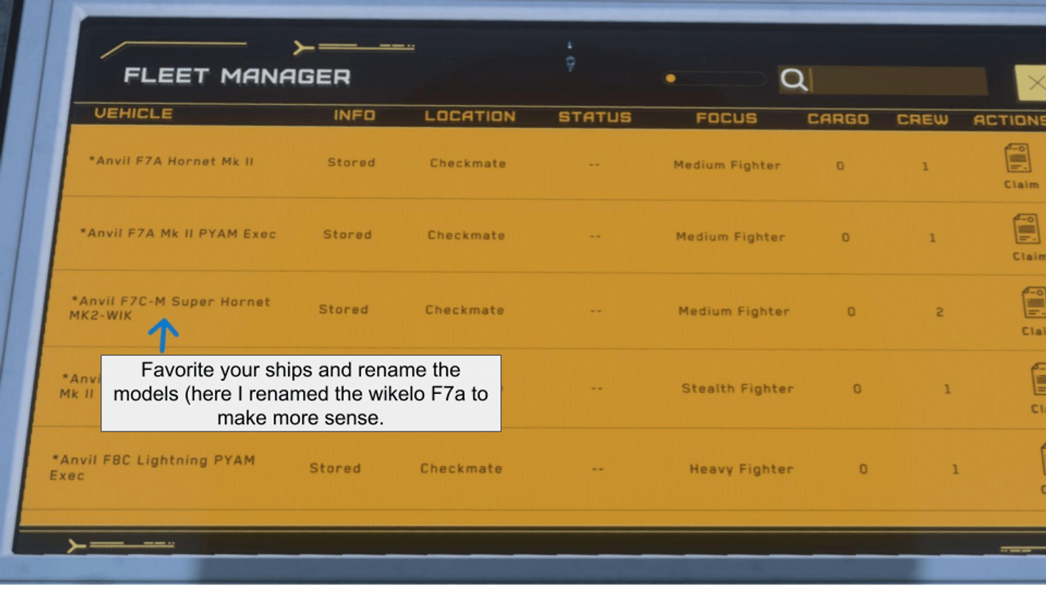 String editor modifications - specifically marking ships as favorites and renaming the F7 wikelo to reflect what the ship actually is (a Super Hornet)