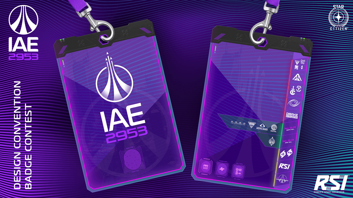 Concept of a tactile holo badge on pvc screen style.