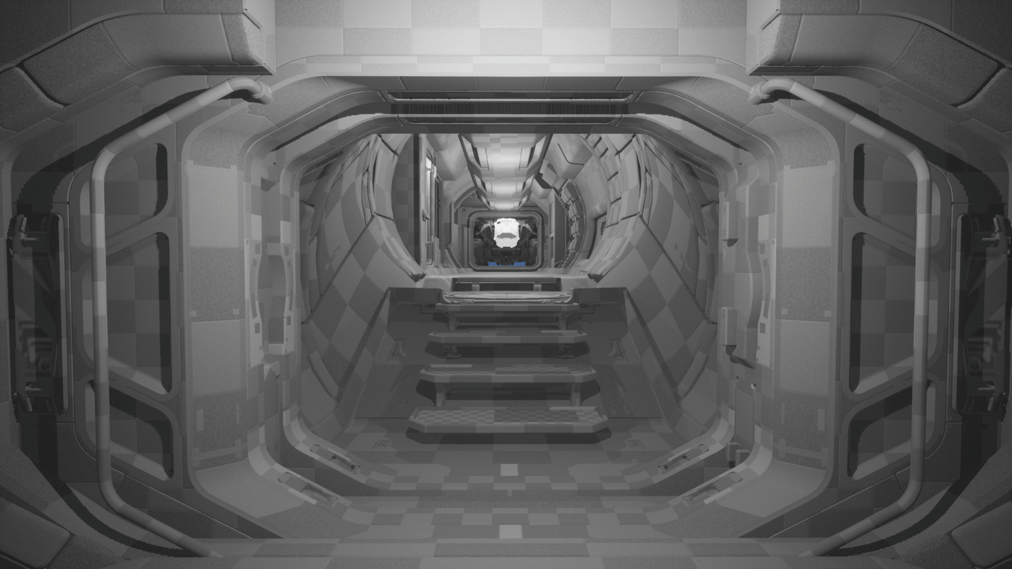 Main corridor looking towards rear bay