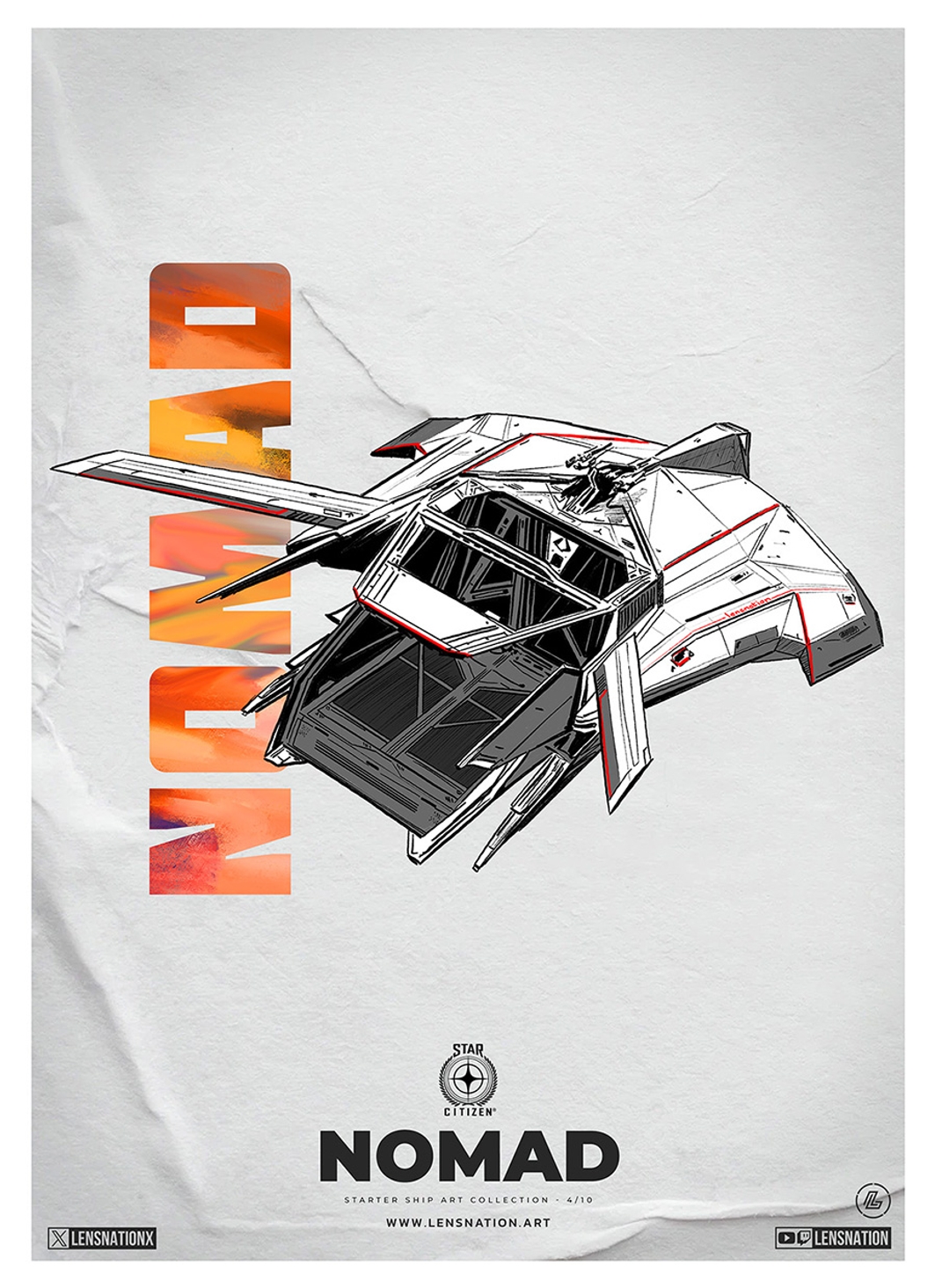 CO Nomad
My absolute favorite ship in the game. This is my in game pledged ship and i have used it for so much grind that I truly feel that Nomad is my home away from home. I like its design, sleekness and the cockpit above all. 