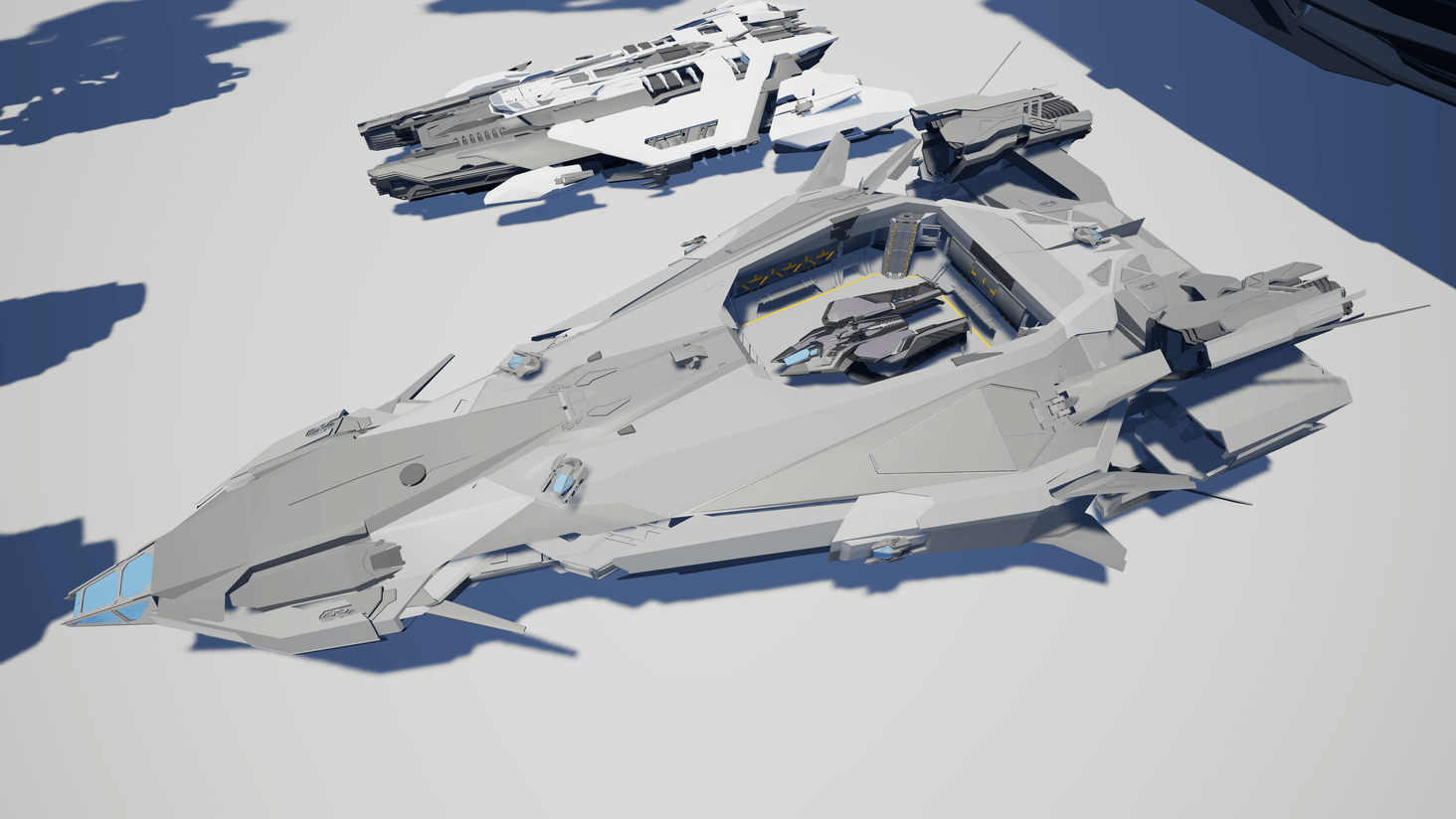 Spawn ships inside of hangars