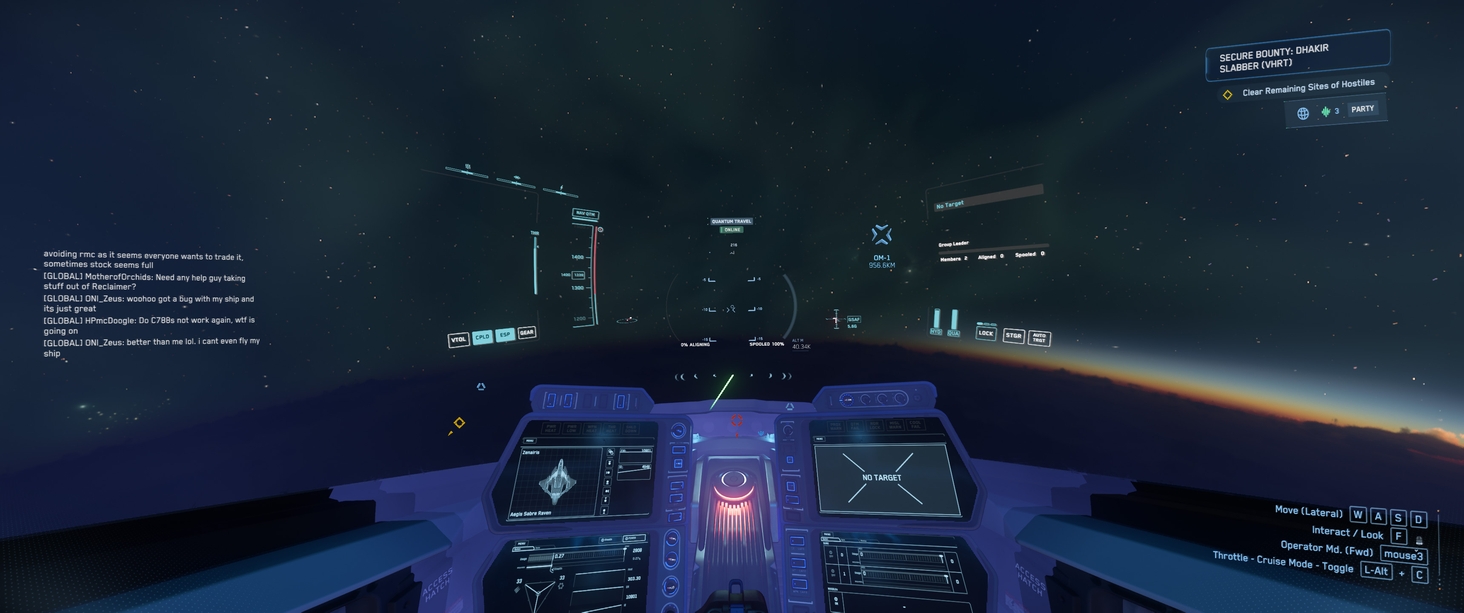cockpit view.