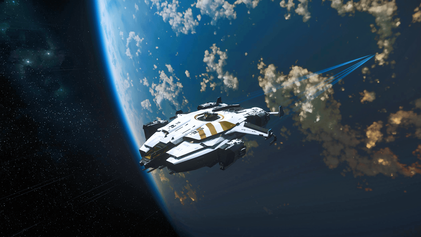 Image of an Anvil Valkyrie with a IAE 2950 BIS skin taking off from MicroTech, isometric view.