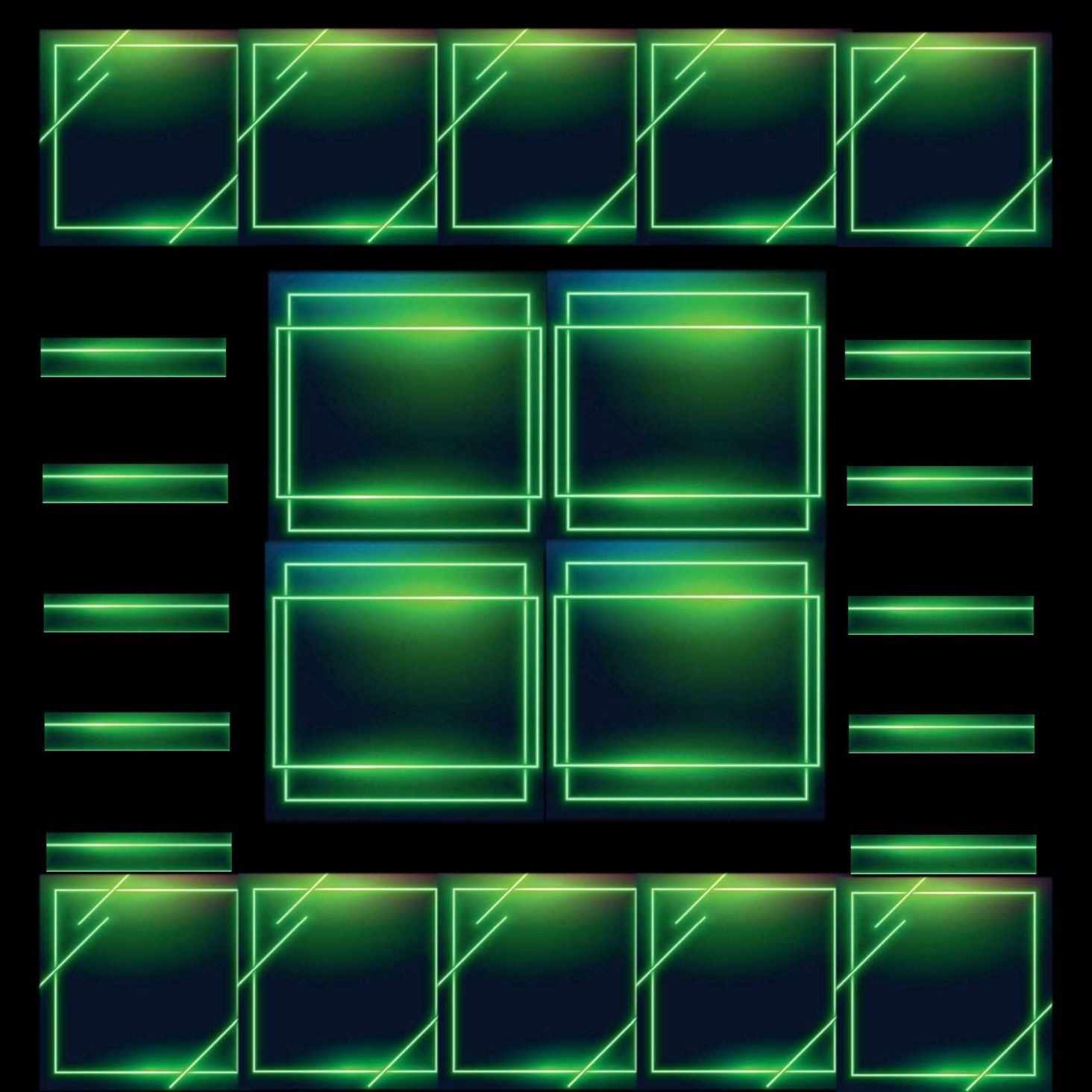 Homemade RPi Cougar Bezel Display Grid, Rough, Empty, 720x720
