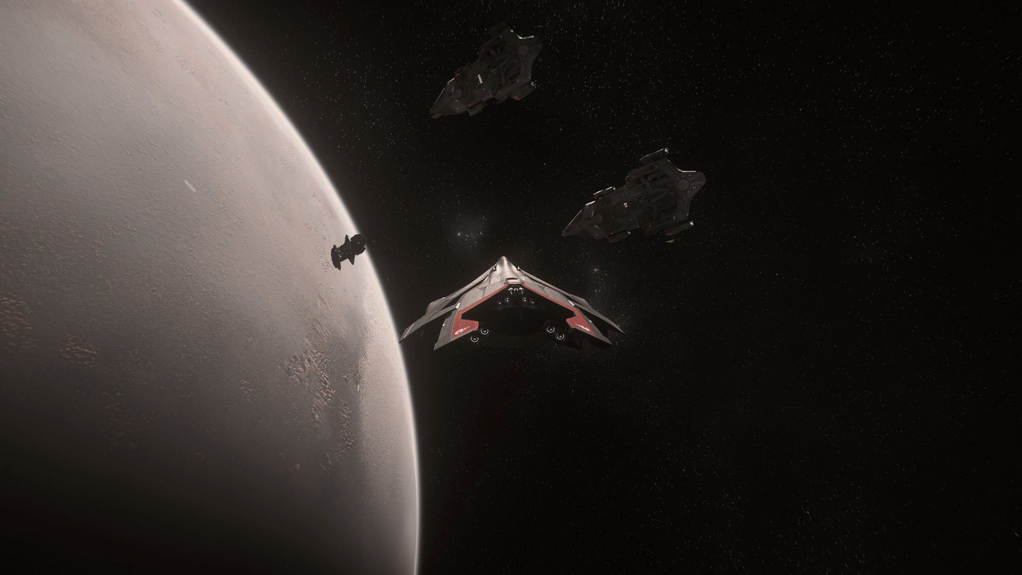 3 Idris, 1 Hammerhead and 1 Hercules M2 in orbit of Daymar.