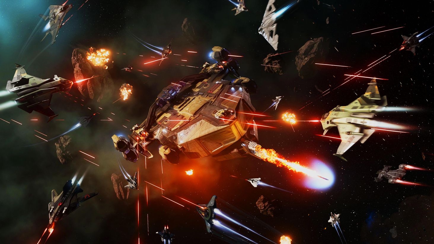 The game currently has all lasers firing the same red blasts