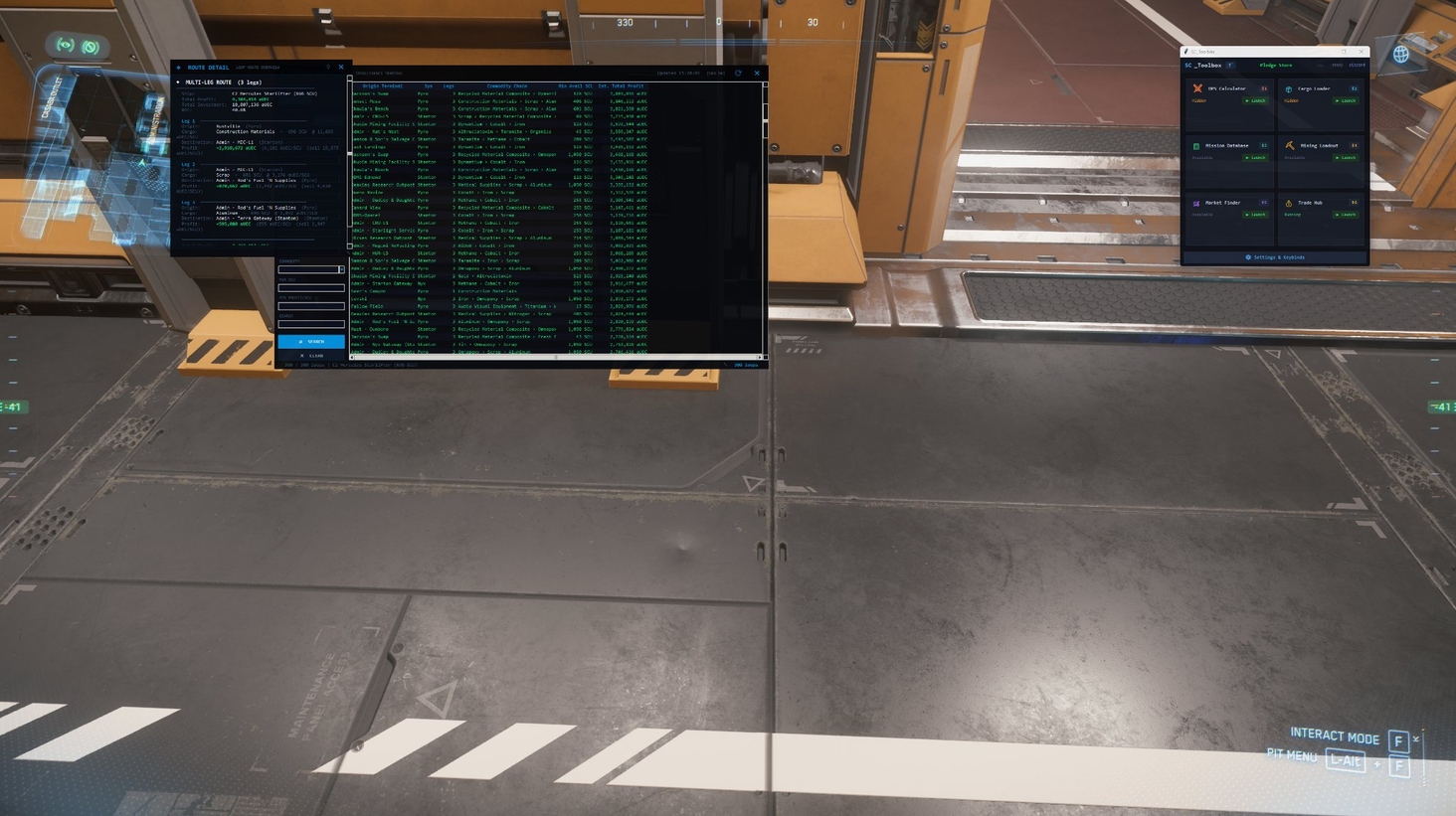 Pop up launcher plus Pocket UEX. Every/any tool can have a customized keybind so once the launcher is on you can minimize/maximize on command.