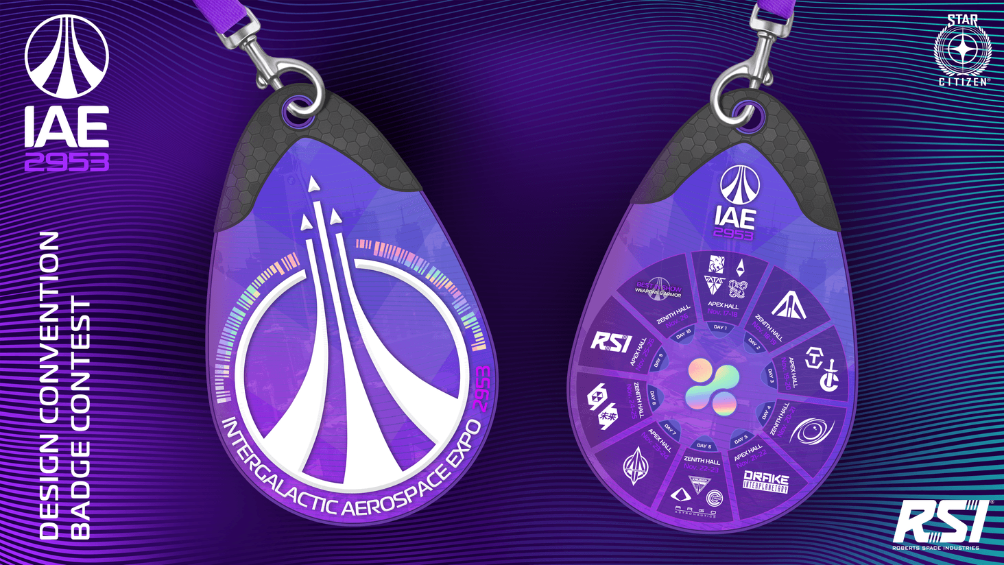 Concept of a simple polymer badge with a rubber protection.