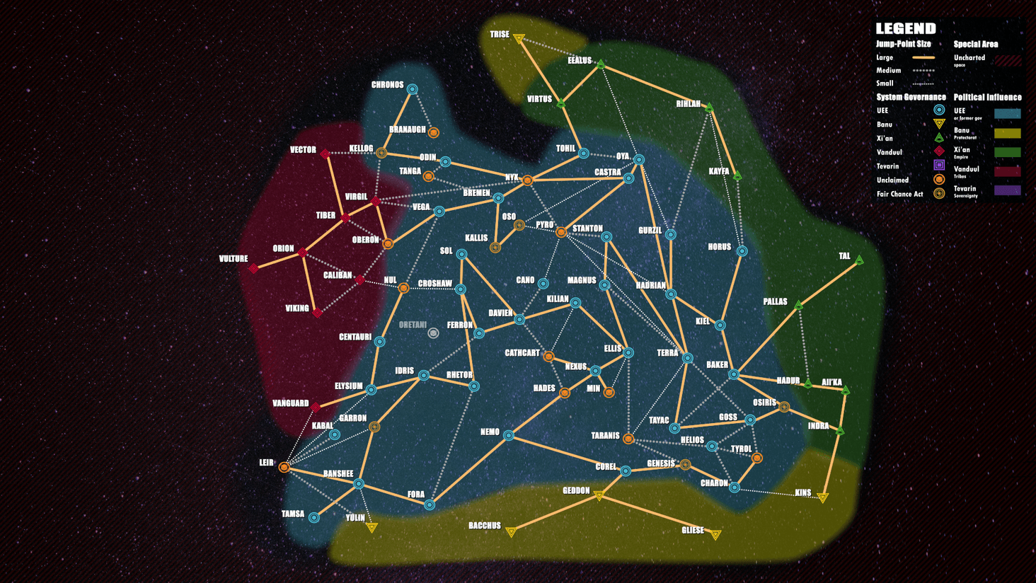 Starmap used for the video "Timeline" from Galactic geographic