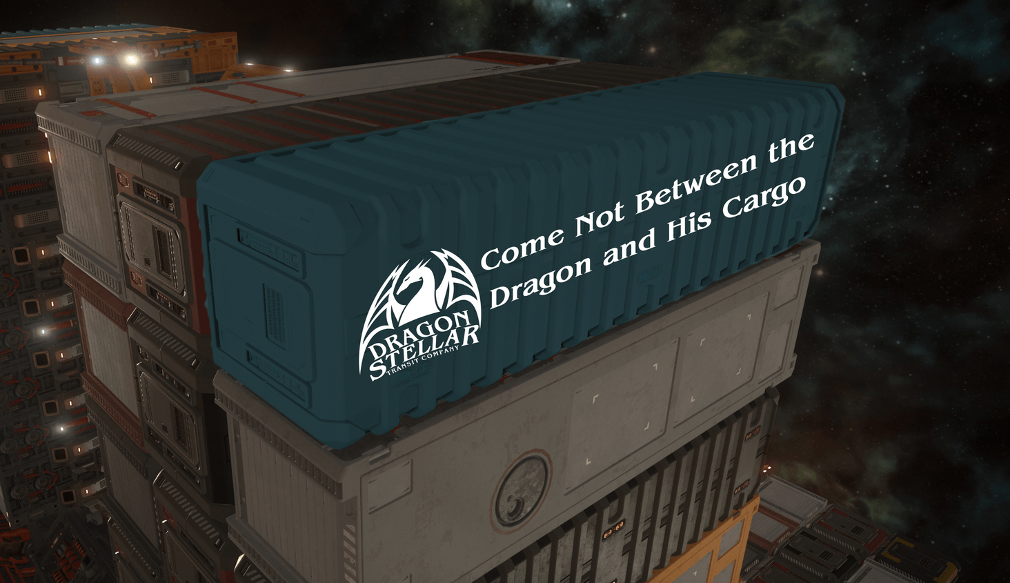 Dragon Stellar Transit Company Cargo Container Advertisement 