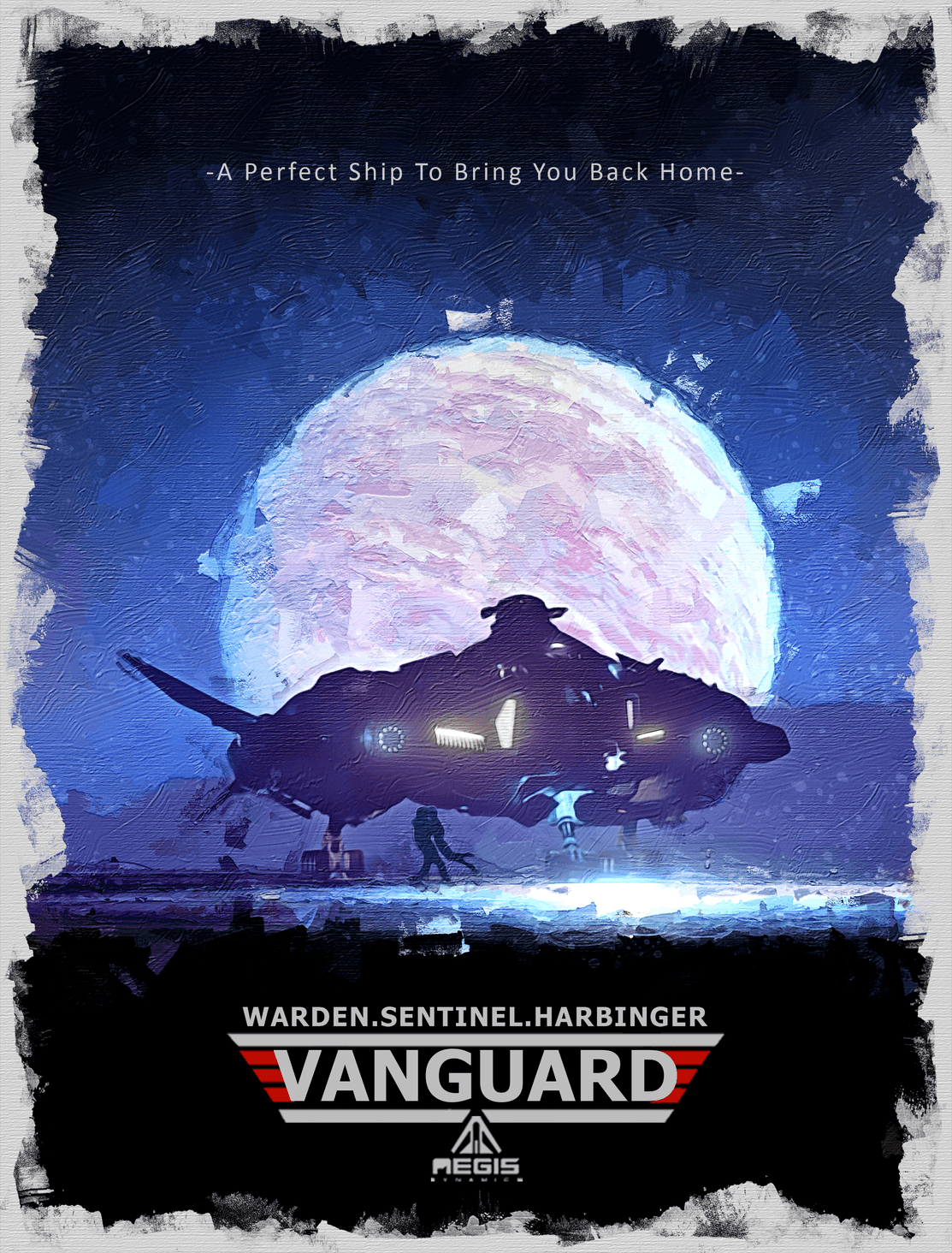 "Vanguard is known to be an extraordinarily sturdy spacecraft stories of Vanguard limping back to base with a single engine and half their fuselage exposed to vacuum have become common"
Vanguard is a vessel who bring you back alive to your loved one.