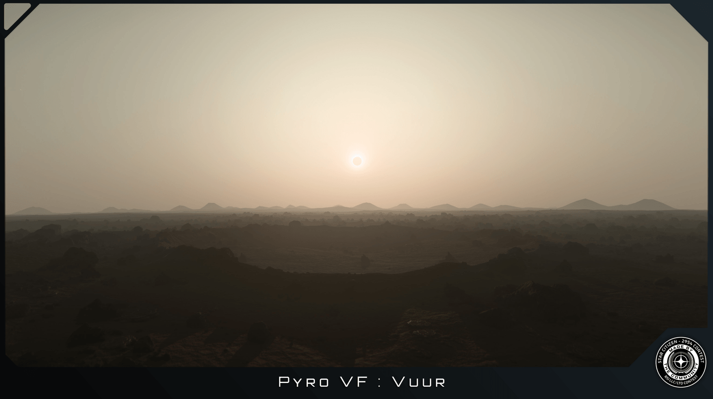The yellow regions of Vuur were really tempting as they create some gorgeous landscapes, but to me the true identity of Vuur is the black sun when it is low. Paired with the gorgeous haze and the beaten landscape, Vuur is both beautiful and scary.