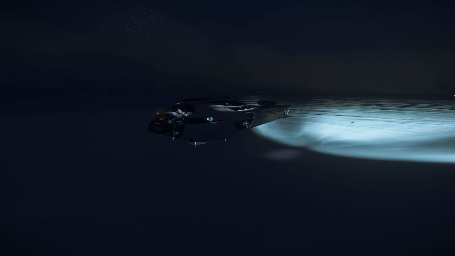 We flew out of armistice over ice in case the Freelancer wreck slid off and would be harder to recover in the hilly forests in other directions