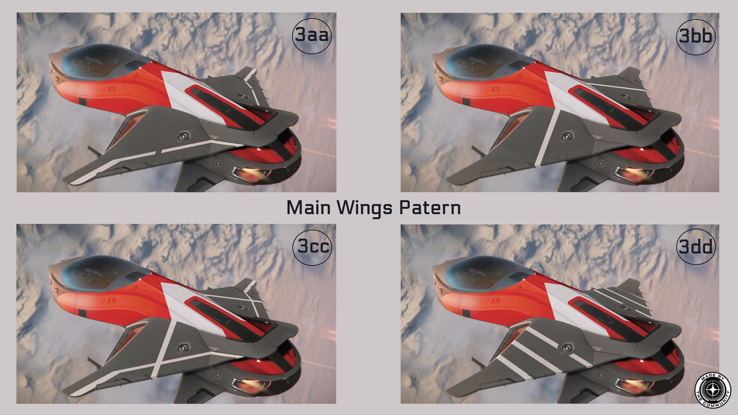 Next stop, wing patern, 16 of them that you can combine for most. (Wing patern Pt1)