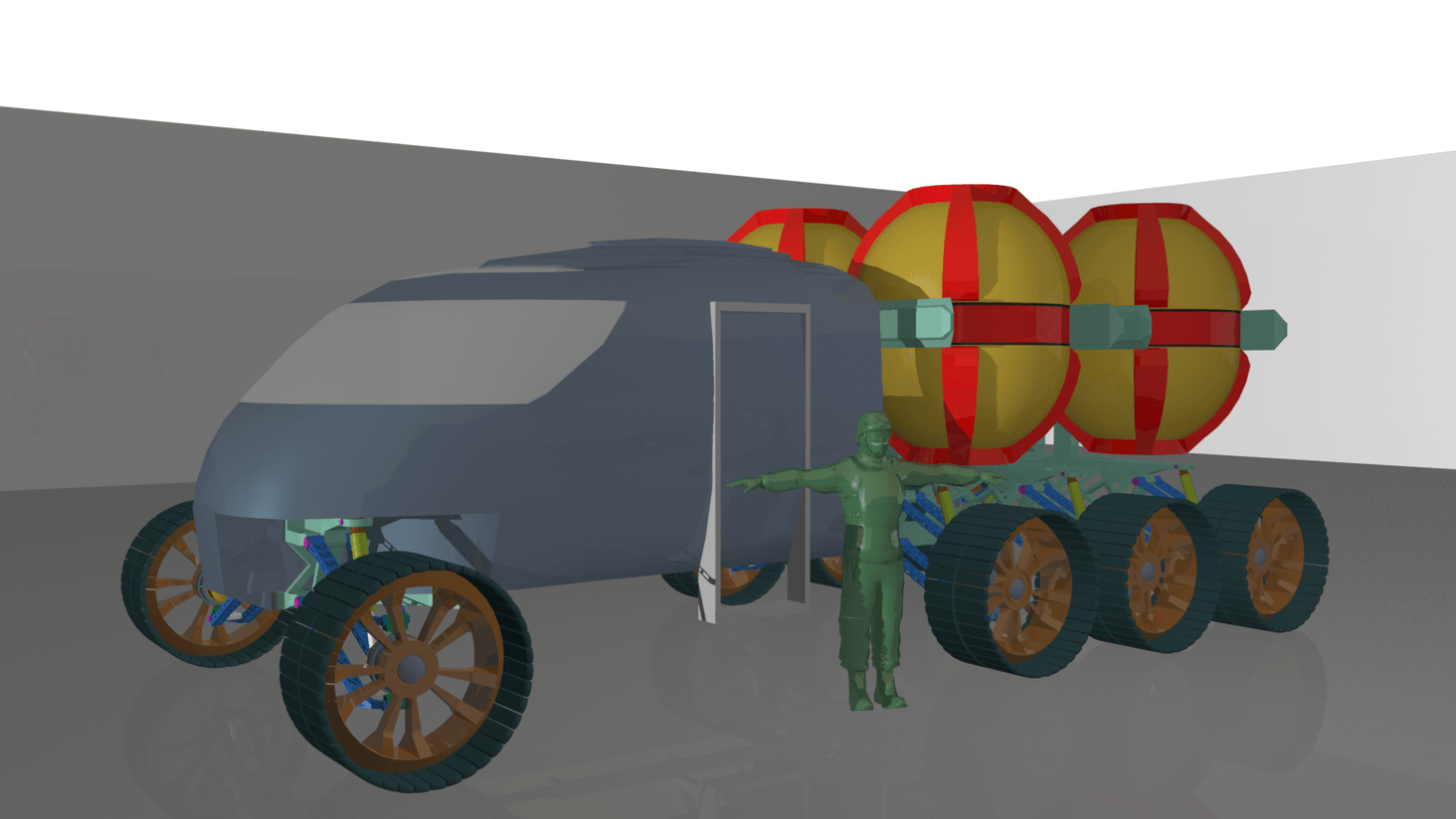 Touched up front body, working on door along with front frame for cabin.