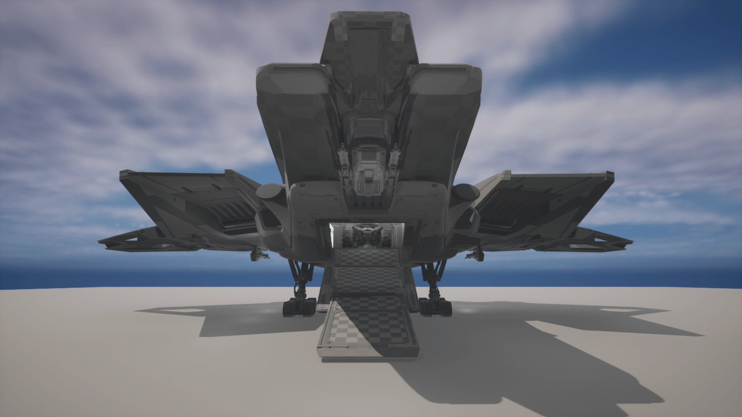 Ramp can load a Cyclone into rear bay