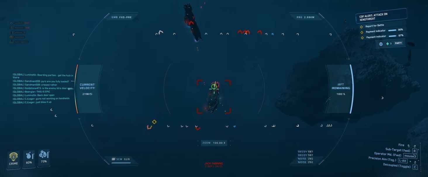 meanwhile on the other side of the system another group of players had managed to steal another Idris and brought that to fight for three way Idris battle.  - courtesy to Luminotik for the footage and the Idris 