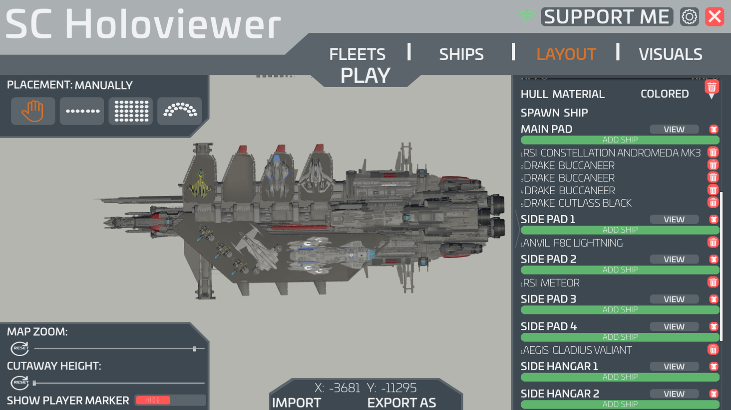 Place ships however you like