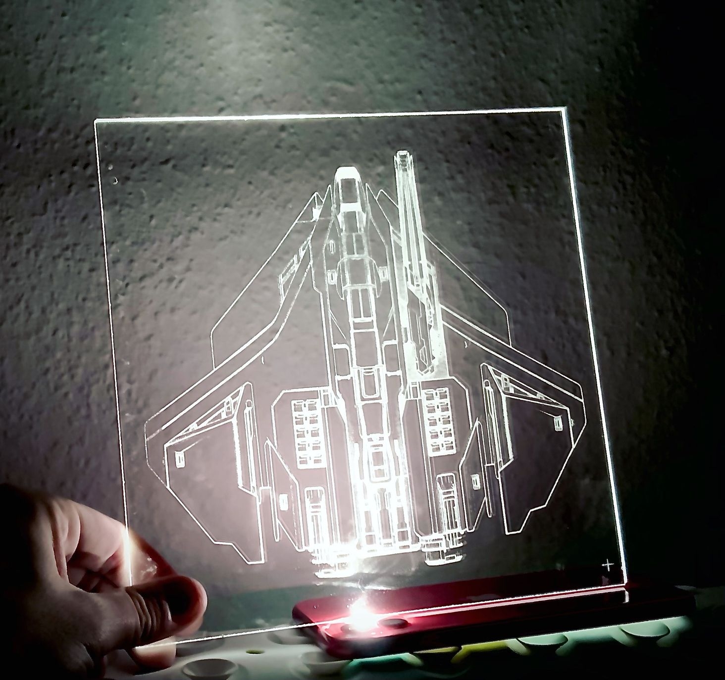 Finally managed to etch clear acrylic with my laser