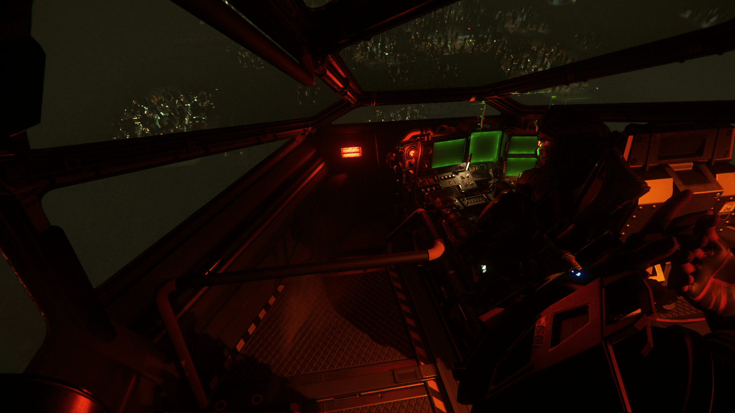 Emergency Lighting in the Corsair's Cockpit.

In-Game Screenshot (RAW). Star Citizen Alpha 3.17.4 : 1920x1080p, no post-editing.