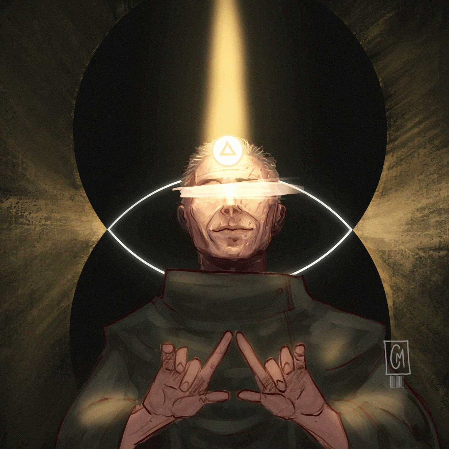 His holiness the Arbiter of the Omnipotent Eye, who brought the Oculist faith to the people. Generously donated to the faith by one of its faithful.