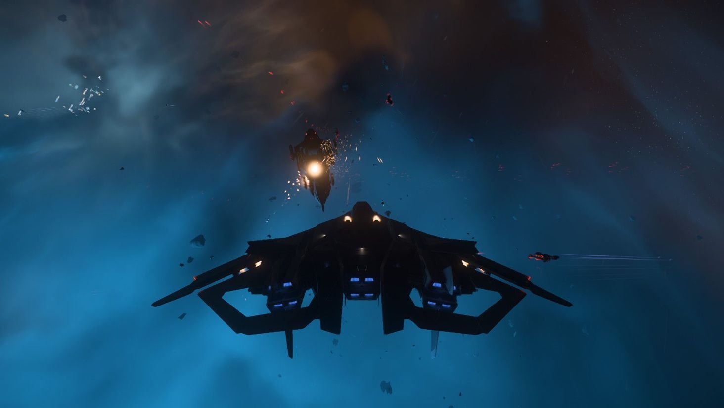 Rolling up on an Idris during XenoThreat. With guns blazing and shields holding strong, I'm pushing the limits, turning the tide, and showing this behemoth what real firepower looks like!