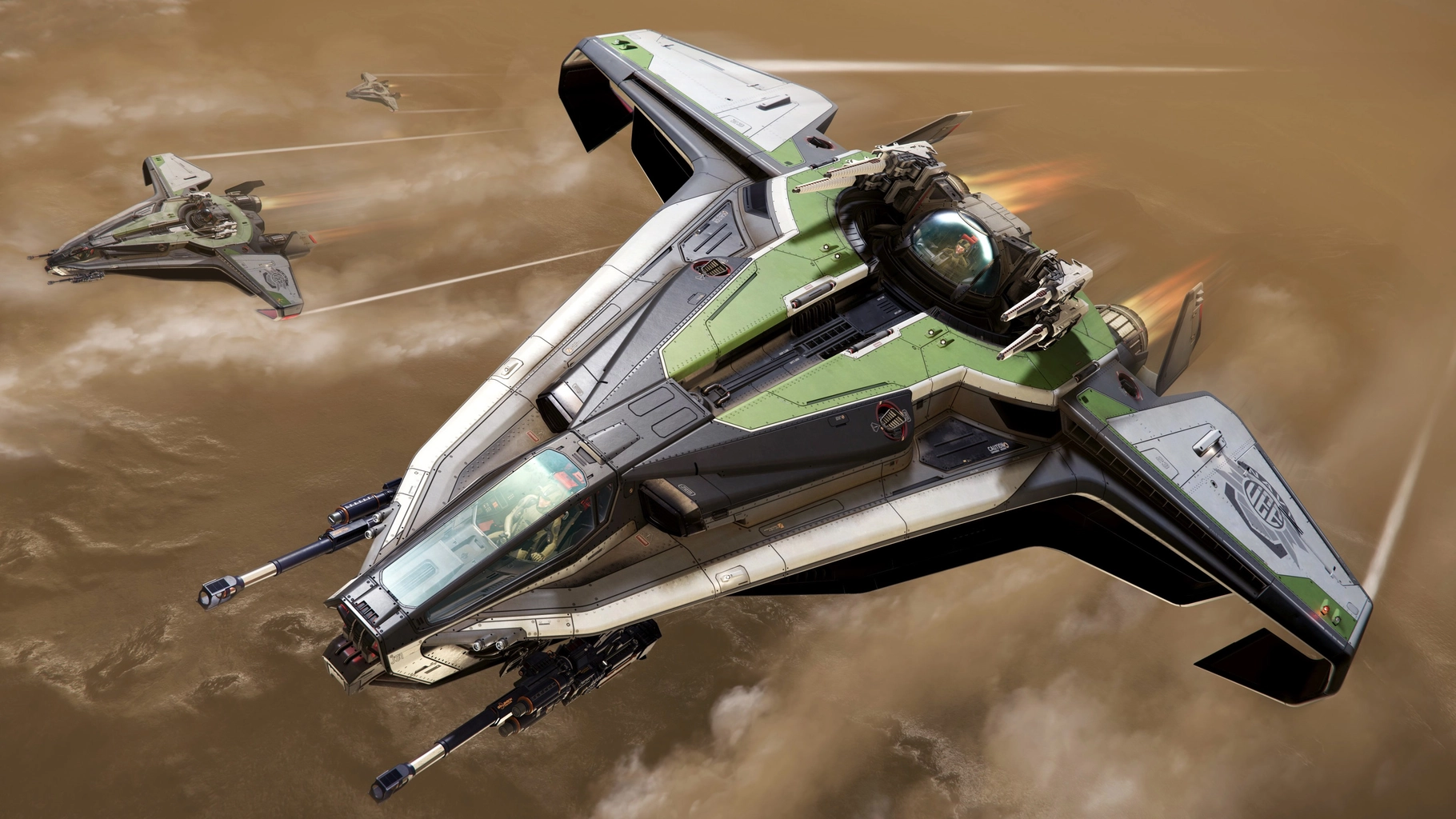 Anvil Hurricane flying in formation