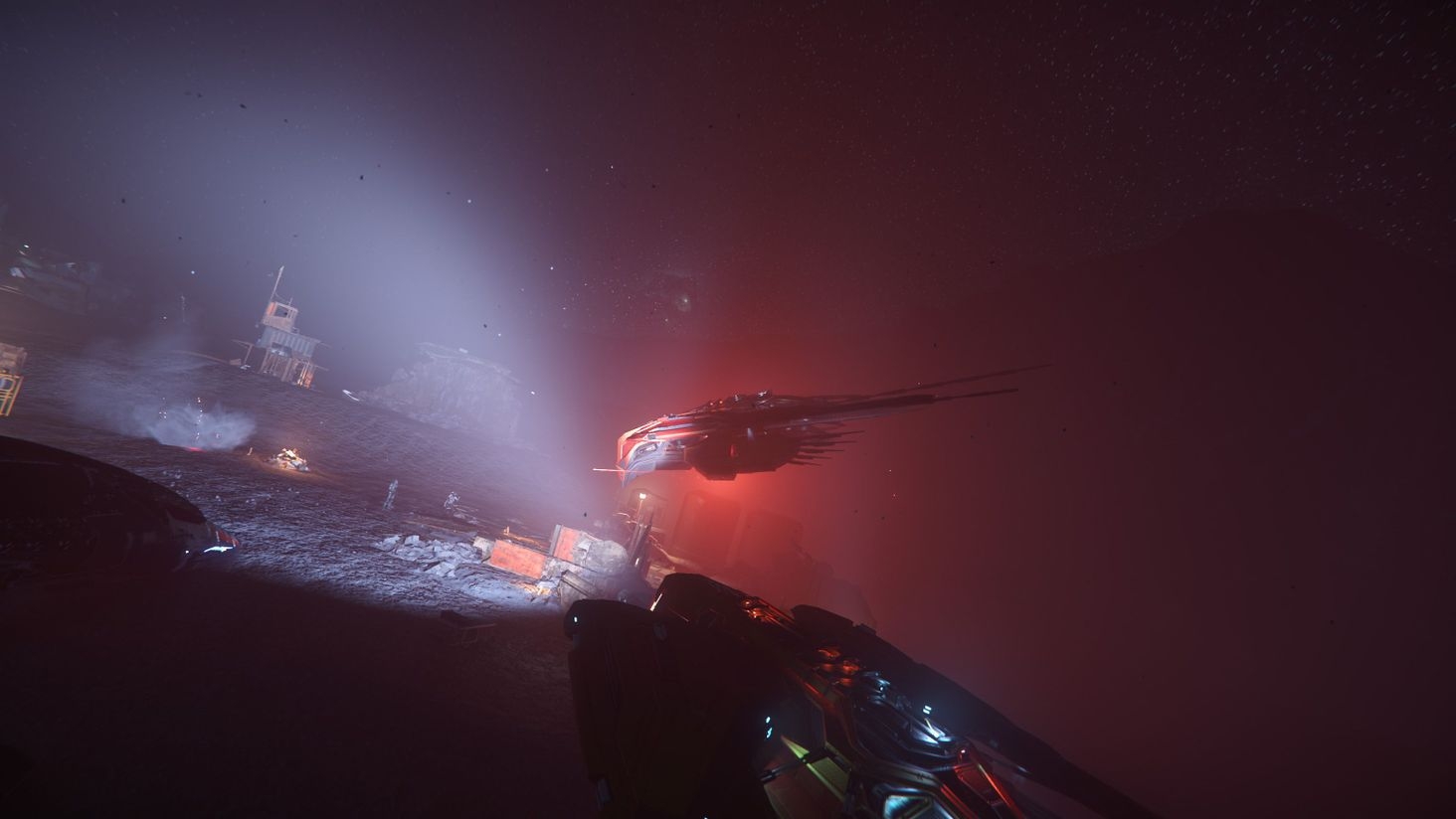 10} The Humens continue to fire as the retreat to the burning wreckage of their cutlass.