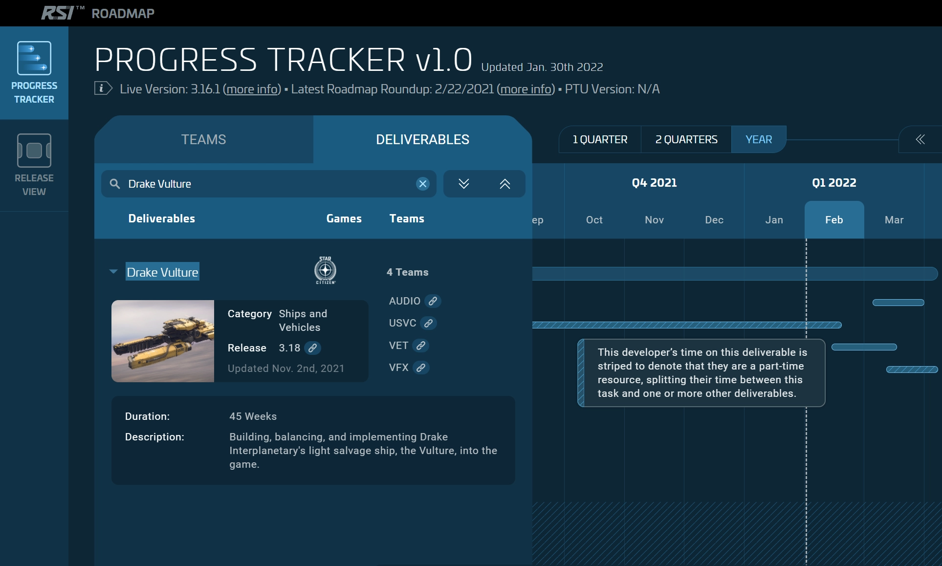 A Deliverable on Progress Tracker expanded to show details
