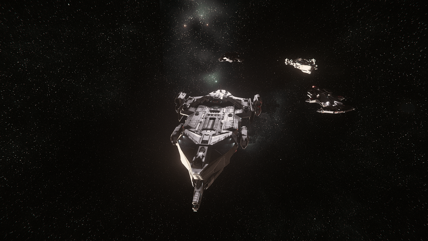 3 Idris, 1 Hammerhead and 1 Hercules M2 in orbit of Daymar.