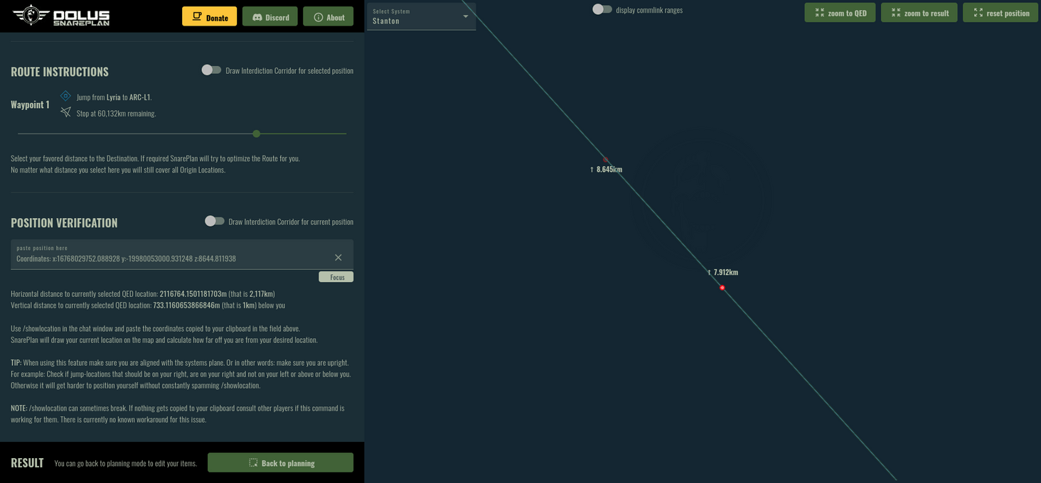 Looks like I overshot a little. SnarePlan can render your current position on its map.
(And also make predictions for this location like on the image to the left.)