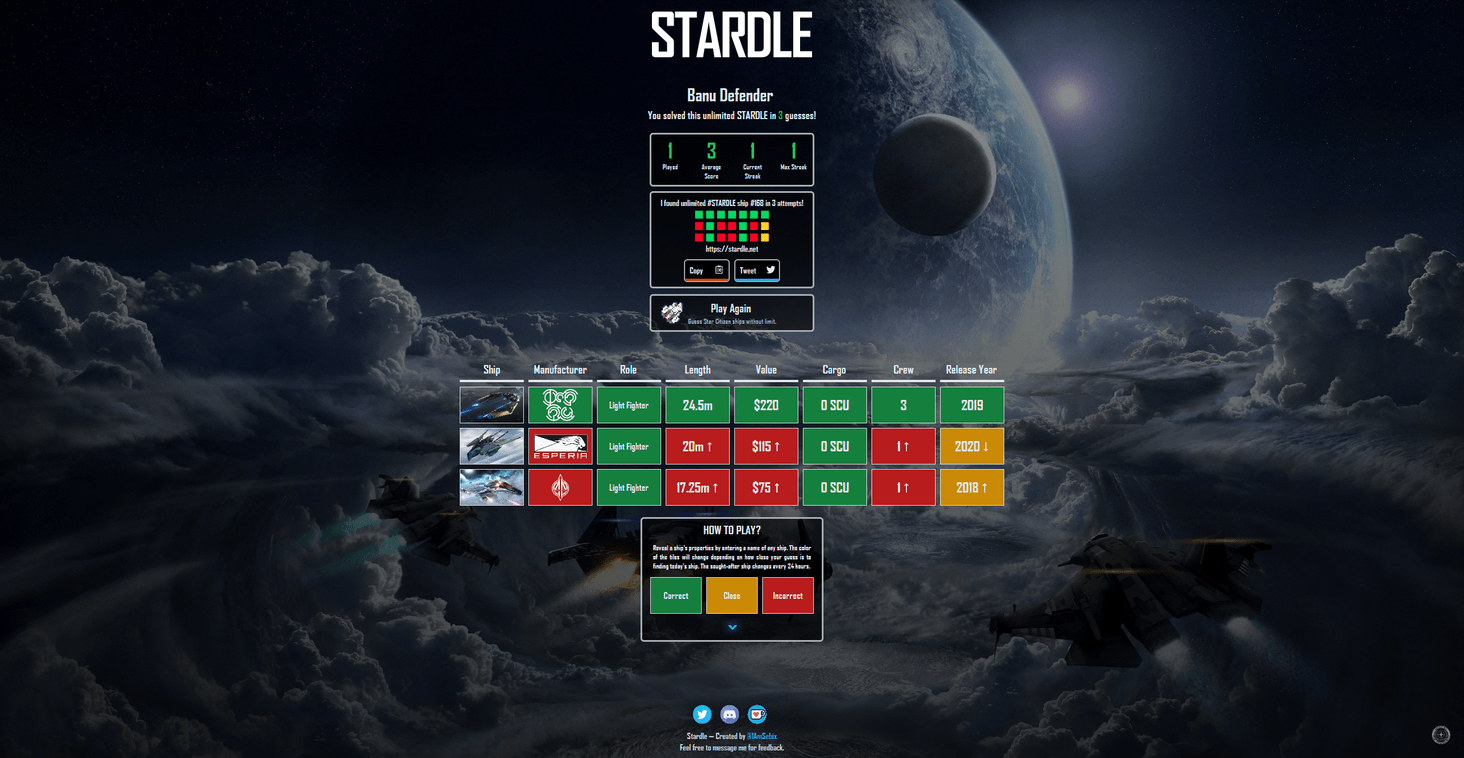 Stardle: Guess the ship is available here: https://stardle.net/