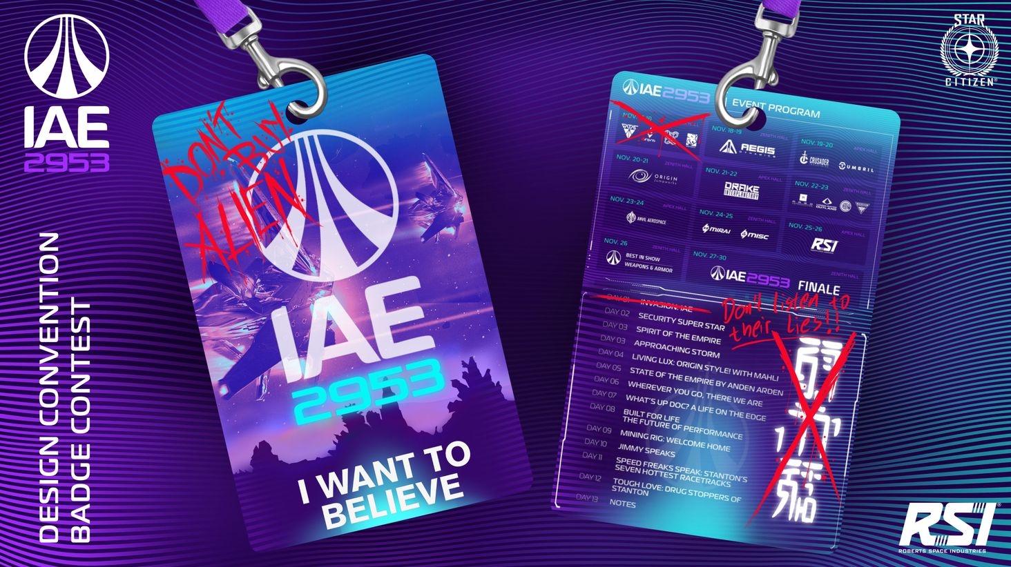 IAE 2953 Design Convention Badge Contest Xenothreat version