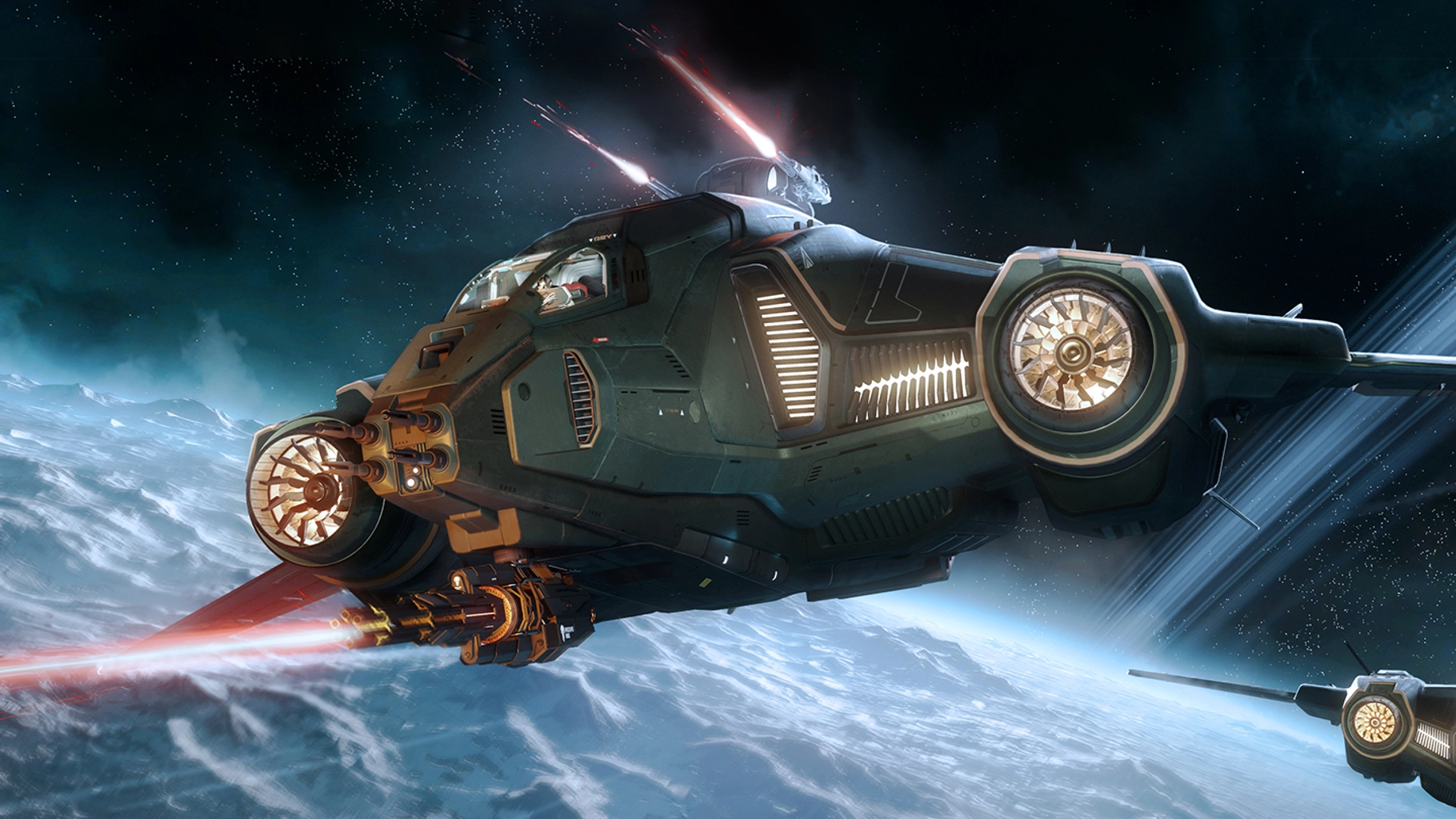 Aegis Vanguard Harbinger in flight