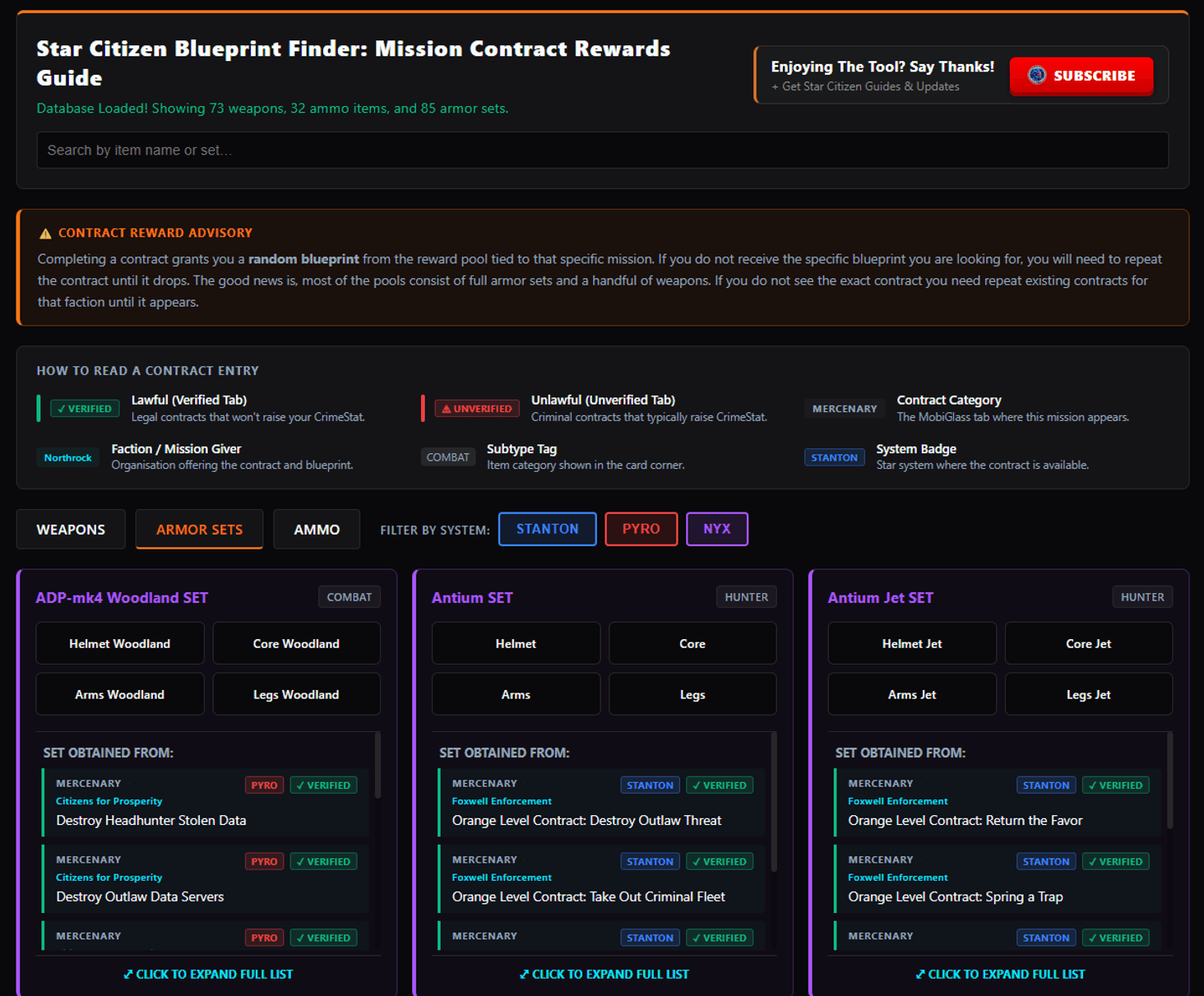 Armor Blueprint Selection 1