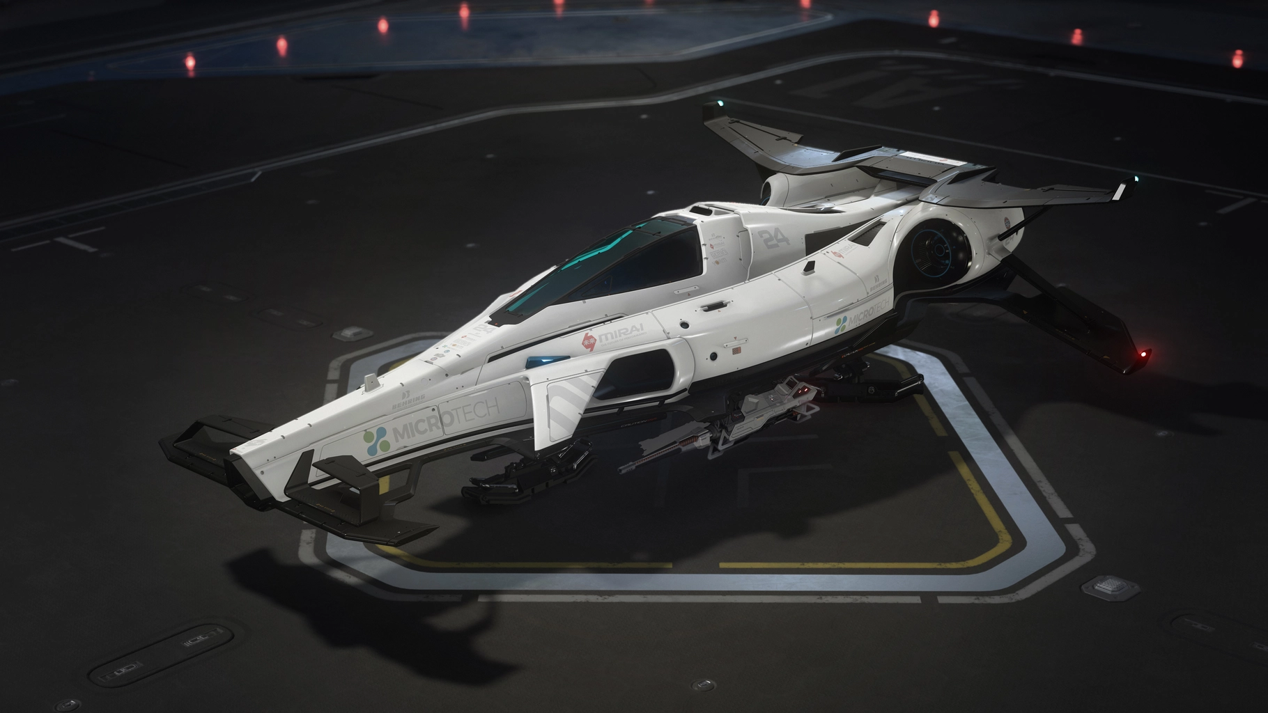 White Razor LX on a landing pad