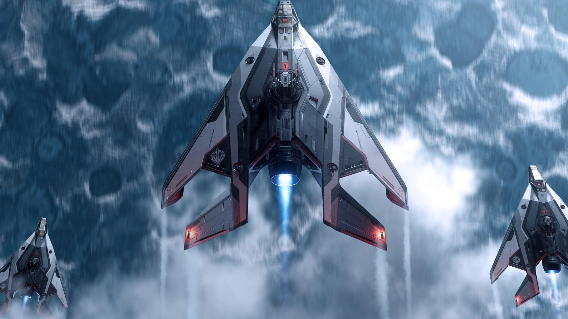 Anvil Arrows flying above clouds