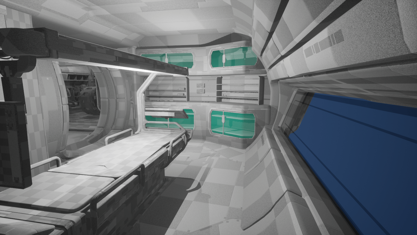 Tier 3 medical bed for first aid in hostile space