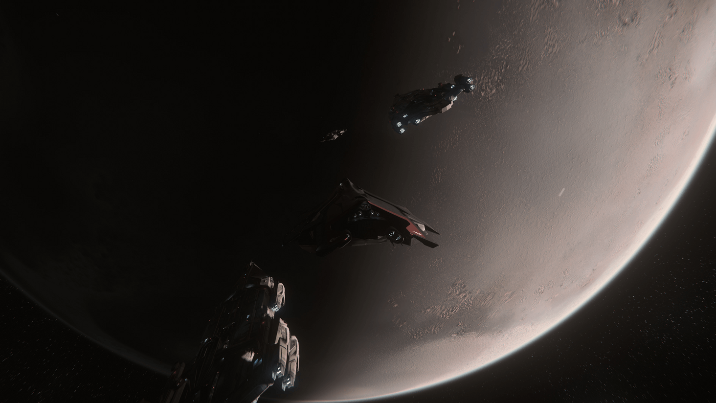 3 Idris, 1 Hammerhead and 1 Hercules M2 in orbit of Daymar.