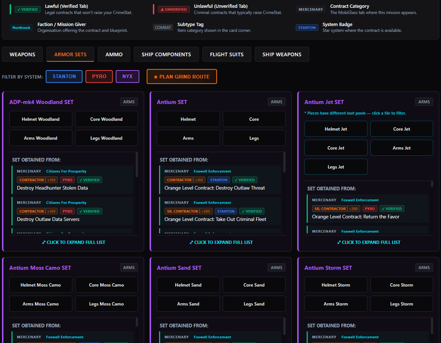 Armor Blueprint Selection 