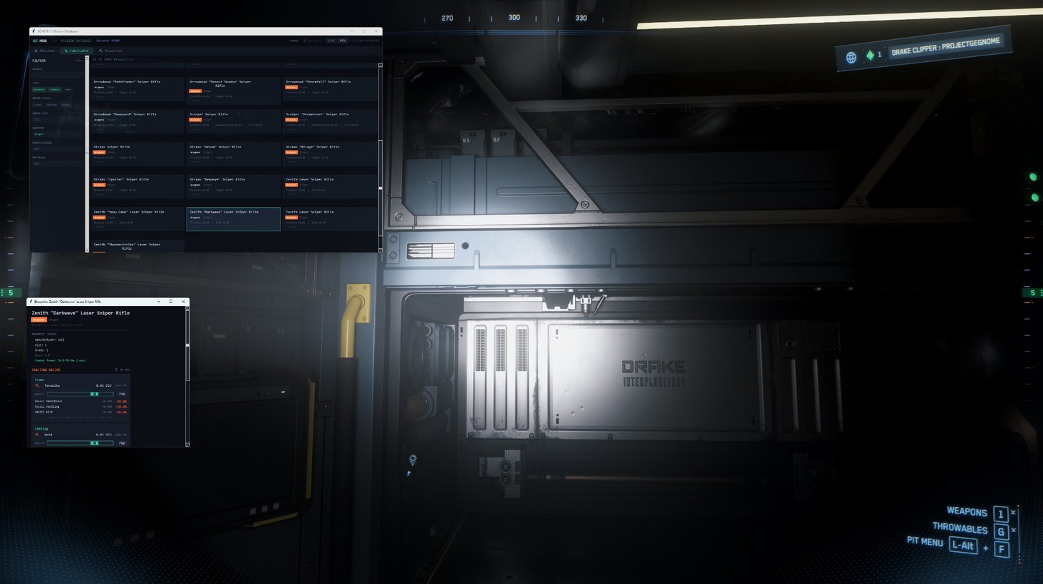 Mission Database, Crafter and Resource Locator