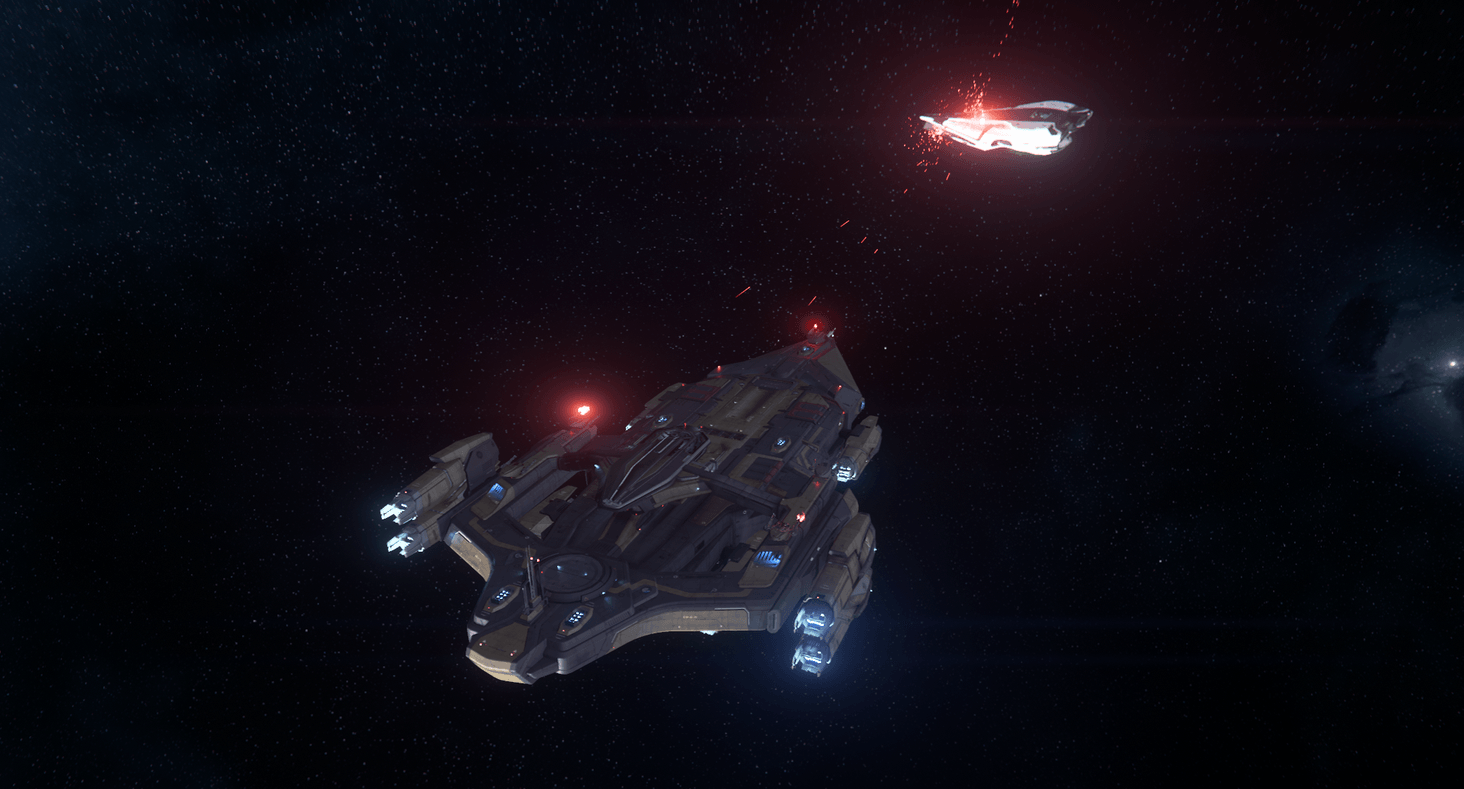 Trying out the railgun on a 890J. This was the 890J from the boarding in progress mission. 2 shots from the rail gun and all gun's firing took 15 second to go bye byes.