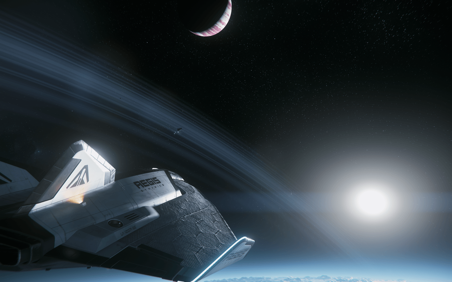 Really like how the texture on the ship and also the view.