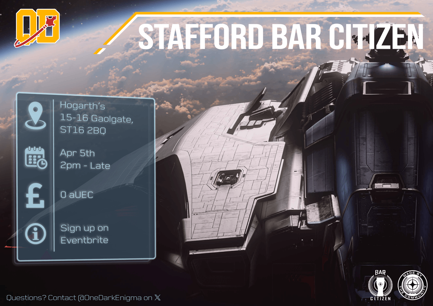 Bring your enthusiasm and creativity to Stafford Bar Citizen.