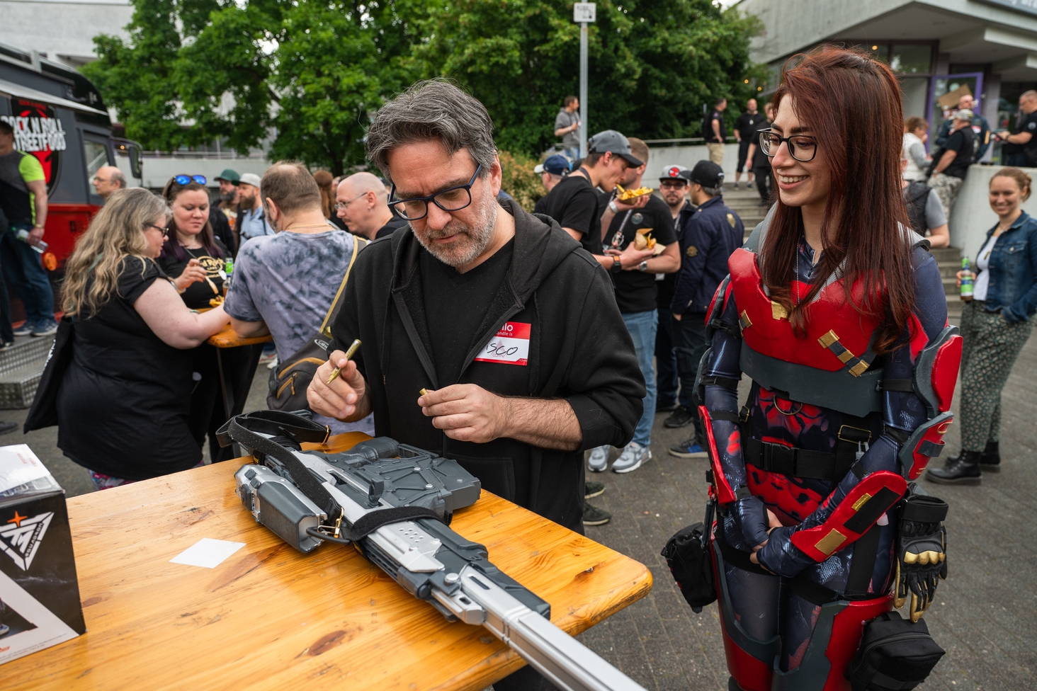 Jared signing my P6 Sniper RIfle