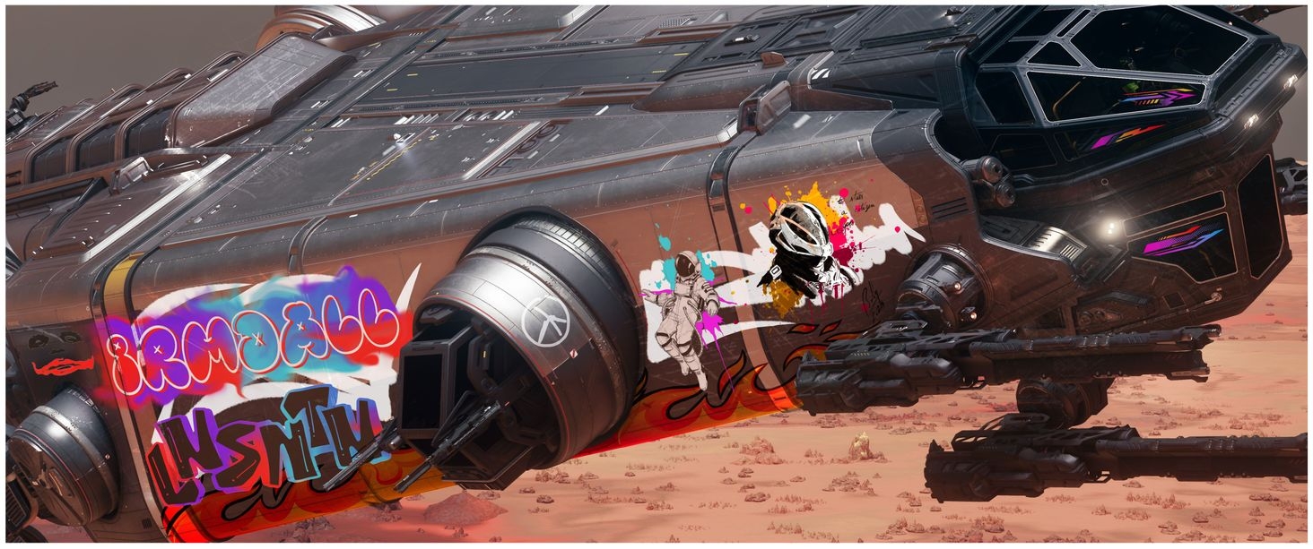 Details of the artwork. 