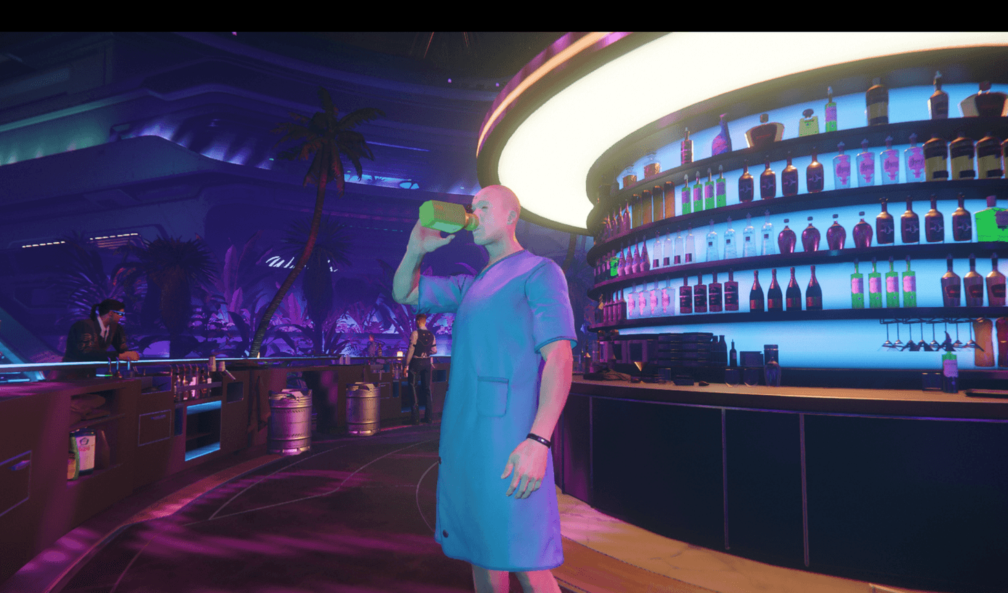 went a bit too hard at the G-Lock. "I don't remember  what happened last night but i woke up at the medical facility in new Babbage with no idea where my friend had gone". had to sober up a bit with a Juice cleanse at Wally's Bar 