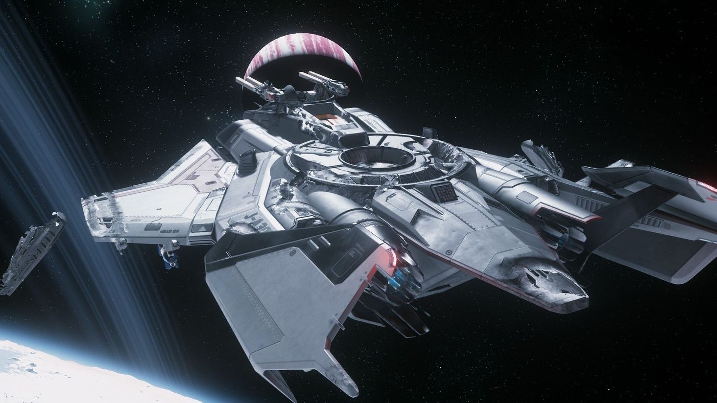 Panels, flaps, engine covers, and the signature circular Anvil thingy on the back can all be shot off