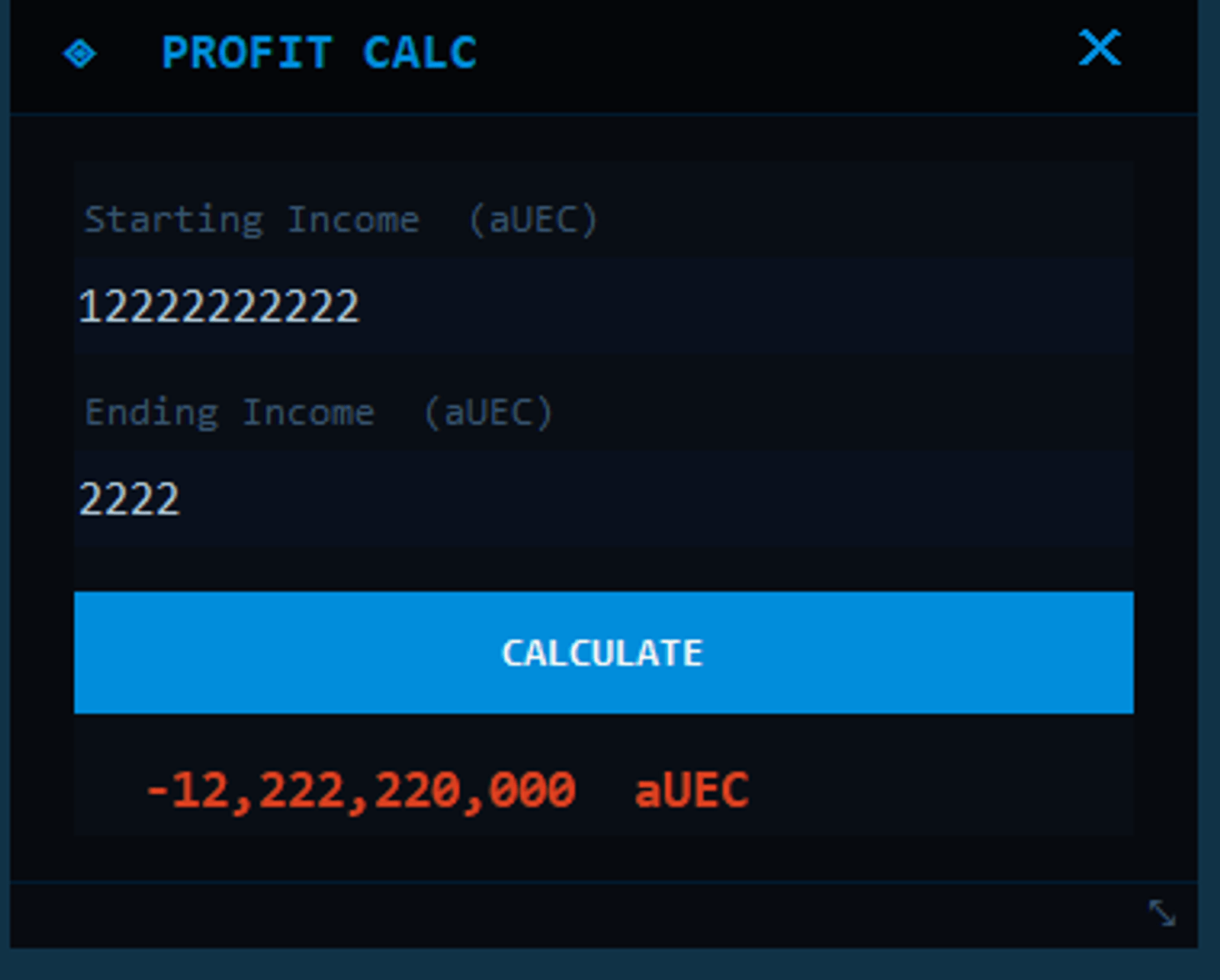Pop up profit calculator so you can easily track your profit/loss for the day