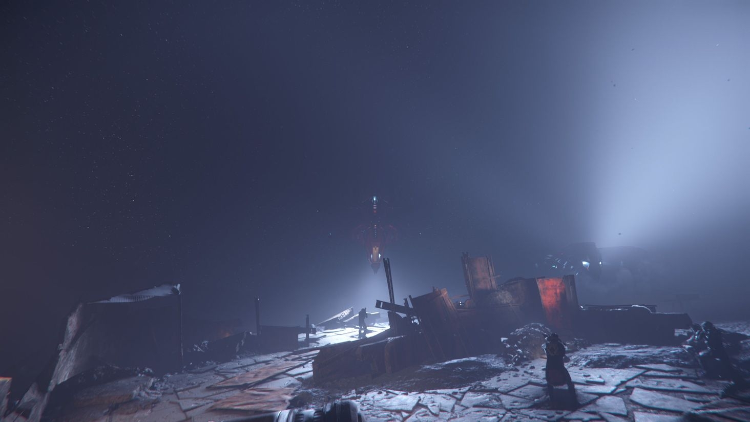 5} A second ship comes in. The first lands, Pico accidently sends a round at it.